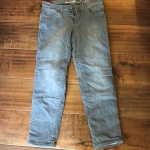 Eddie Bauer flannel lined grey jeans